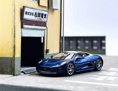 MINIGT 1:64 Blue Jaguar C-X75 Racing Sports Model Diecast Metal Car