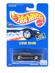 HOT WHEELS LEXUS SC 400 BLACK New Model #209 – NEW