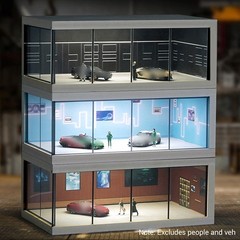 1/64 Die-Cast Car Display Case with LED Lights For Collectible Toy Car Models