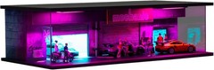 1/64 Diorama Diecast Car Garage Model LED Street Cyberpunk Parking Lots Scene US