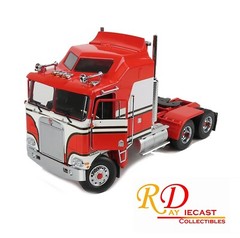 1976 KENWORTH K100 AERODYNE TRACTOR TRUCK 3-ASSI RED 1:18 SCALE BY ROAD KINGS