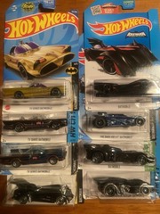 Hot Wheels TV /Movie Batmobiles Set of 8 1:64 Scale Diecast