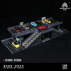 1:64 Diorama Container Garage Model with LED Scene Parking Lot Display Case US