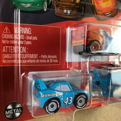 Disney Pixar Cars Mini Racers 3 Pack Transforming Lightning Rotor Turbosky King