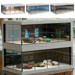1/64 Die-Cast Car Display Case with LED Lights For Collectible Toy Car Models