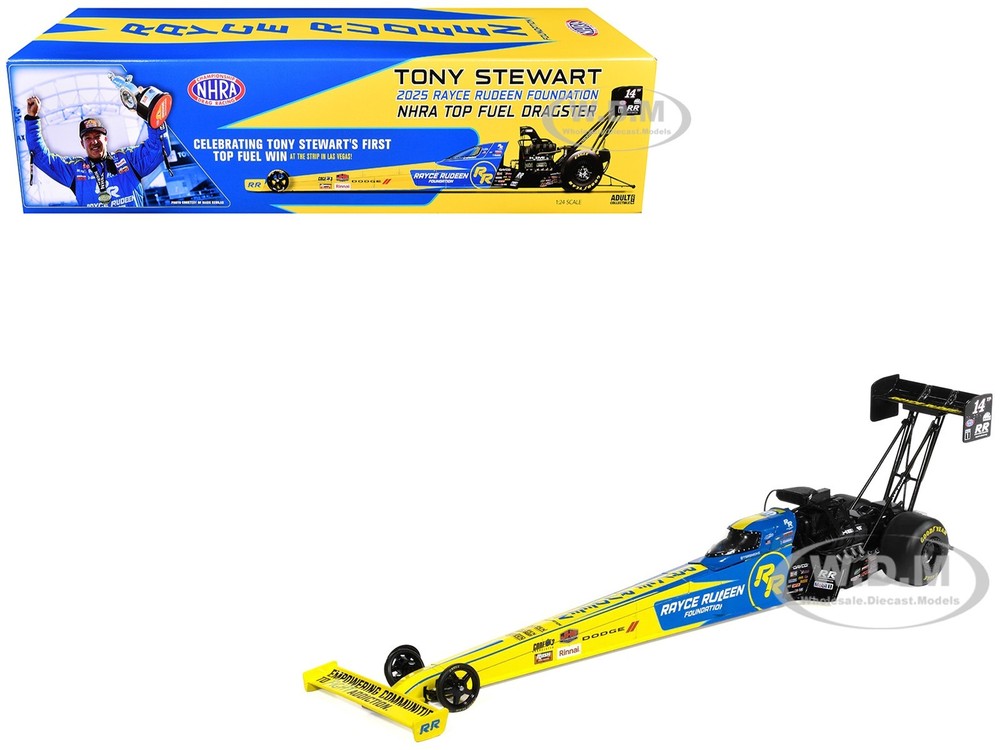 NHRA TOP FUEL DRAGSTER #14TF STEWART “RRF” (2025) 1/24 BY AUTO WORLD AWN052