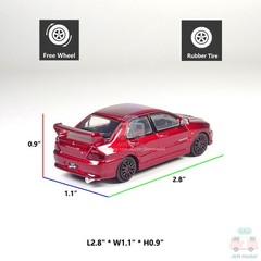 1:64 Mitsubishi Lancer Evolution VII Model Car Diecast Vehicle Collection Red