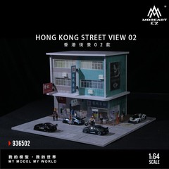 Diorama 1/64 Car Garage Model LED Lighting City Parking Lot Building Scene Model