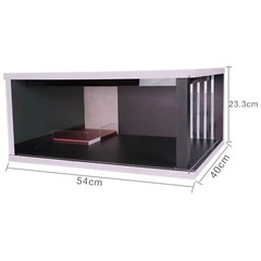 LED Display Case for 1/18 Model Cars 4-Car Parking Garage with Ceiling Light New