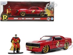 1969 CHEVROLET CAMARO DARK RED & ROBIN FIGURE “BATMAN” 1/32 DIECAST JADA 33088