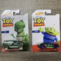 Hot Wheels Toy Story Alien Bully Goat & Rex Power Panel Disney Pixar Lot Of 2