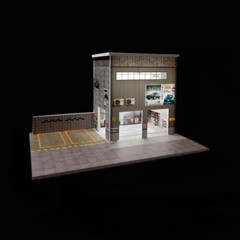 Diorama 1/64 Die-Cast Car Garage Model LED Light Cars Display Collection Gift US