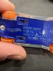 Hot Wheels Clear Blue Orange Diecast Plastic Car 1:64 Scale Toy Model