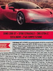 Hot Wheels 5 Pack Ferrari F40 Competizione Dino 206 GT SF90 Stradale 365 GTB4 C