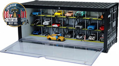 1:64 Diecast Car Display Case with LED Lighting – Multi-Level Parking Garage Dio