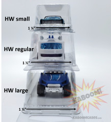 50 EACH Small Regular Large Hot Wheels Plastic Car Cases clamshells display 1/64
