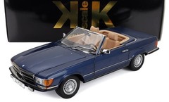 KK SCALE MODELS MERCEDES BENZ 450SL (R107) CABRIOLET 1985 BLUE METALLIC 1/12 New