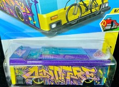 2025 Hot Wheels Purple Ain’t Fare Bus Art Cars #88, Netflix Let’s Race Graffiti