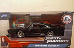 2024 Fast & Furious Dom’s 1970 Dodge Charger 1:32 Scale Black Diecast Must See