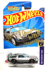 Claudia Wells Signed 2021 Hot Wheels Delorean Back to the Future Time Machine