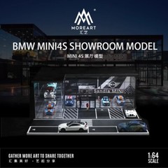 1/64 Diorama Garage Model With LED Japanese Parking Lot Scene Display Case US