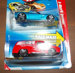 2010 Hot Wheels A-Maze’n Speedway 2-Pack – ’56 Ford F100 Panel & Corvette C6