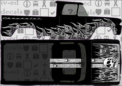 62 chevy #254 1/64 WHITE TONER Waterslide Decal for Hot