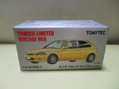 TOMY TEC Tomica Limited Vintage Neo LV-N165a 1/64 Honda Civic Type R 1999 Yellow