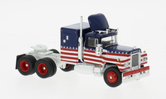 BREKINA 1966 MACK RS 700 TRACTOR TRUCK STARS & STRIPES HO 1/87 PLASTIC