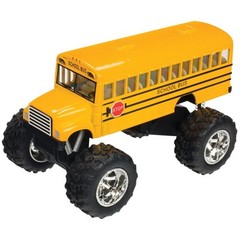 New 5″ Kinsfun Yellow School Bus Big Wheel Monster Diecast Model Toy Kids Gift