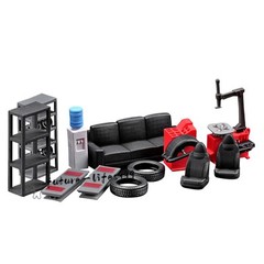 Diorama 1/64 Garage Maintenance Tools Set Car Workshop Scene Model Accessories