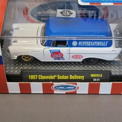 M2 Machines NHRA RED WHITE & BLUE 1957 Chevrolet Sedan Delivery 1/64 Diecast