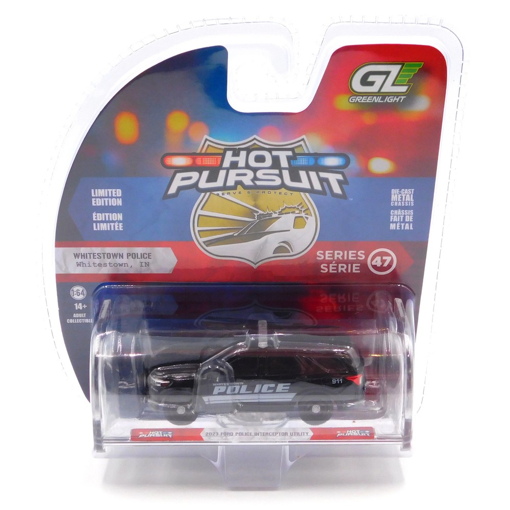 Greenlight Hot Pursuit 2023 Ford Interceptor Whitestown, IN 1:64 Diecast
