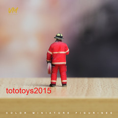 1/87 1/64 1/43 1/35 1/24 1/18 Male Firefighter Scene Minatures Figures Doll Toy