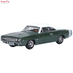 OXFORD DIECAST 87DC68005 – 1/87 1968 DODGE CHARGER RACING GREEN/WHITE