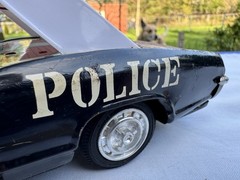 Vintage 1960s Bandai Japan Tin 1965 Buick Riviera Highway Police Car PD Battery
