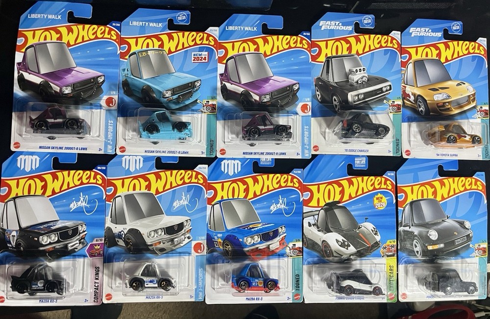 Hot Wheels Toons (Lot Of 14) Fast & Furious, Gulf