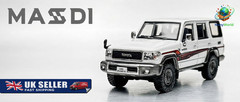 MASSDI 1/64 Scale Toyota Land Cruiser LC76 1994 White – Collectors Gift
