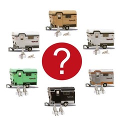 1:64 Retro Miniature Camper Trailer Japanese Blind Box Toy 1 Random Mini Figure