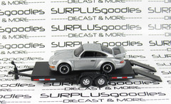 Hot Wheels 1:64 LOOSE Track Day: Silver PORSCHE 911 CARRERA RS 3.8 w/Car Trailer