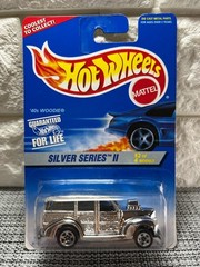 Hot Wheels Silver Series II #2 of 4 Models ’40s Woodie Collector #421 Chrome
