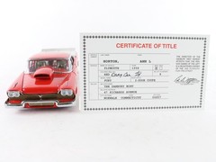 1958 Plymouth Fury Pro Street Red Dragster Danbury Mint 1:24 Model Car