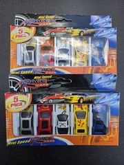 Mini Speed Race Cars Diecast Toy Car Set, 5-Pack, Multicolor