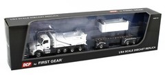 2022 DCP 1:64 *WHITE* Kenworth T880 Rogue Dump Truck & Transfer Dump Trailer NIB