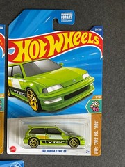 Hot Wheels ’90 Honda Civic EF Lot of 3 : Blue and Red and Green