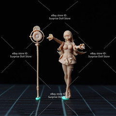 1/43 1/64 Miniature Figures anime Girl Long Hair Scene Prop Model For Cars