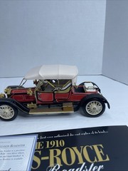 FRANKLIN MINT 1910 ROLLS ROYCE SILVER GHOST BALLOON ROADSTER W/ Paperwork