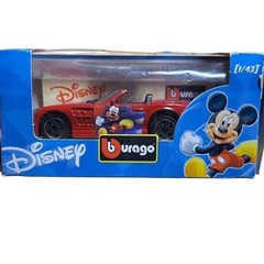 Bburago Disney Collection Mickey Mouse Red Convertible Die Cast Car 1/43 Italy