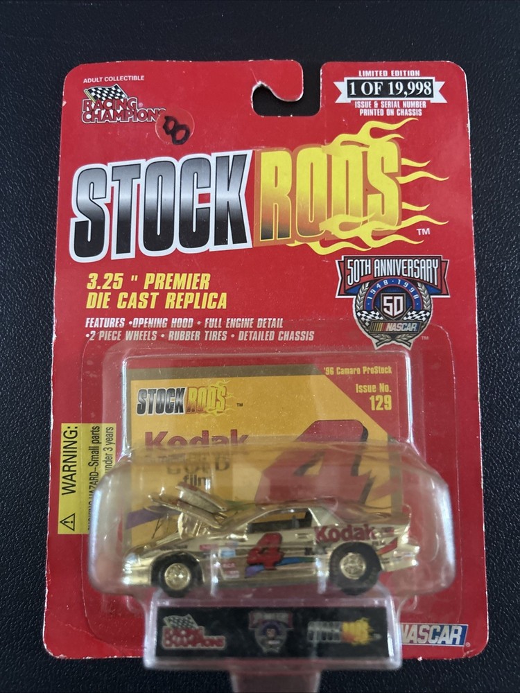 RACING CHAMPIONS STOCK RODS #4 Kodak ’96 Camaro Issue 114 Bobby Hamilton 1:64