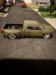 Greenlight 2022 GMC Sierra 3500HD Denali Dually 1/64 CUSTOM “Bagged” On 32’s